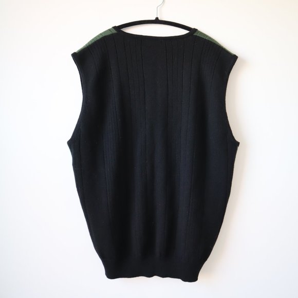 Vintage Exco Crocodile Wool Button Up Vest, Size Large - Picture 6 of 12